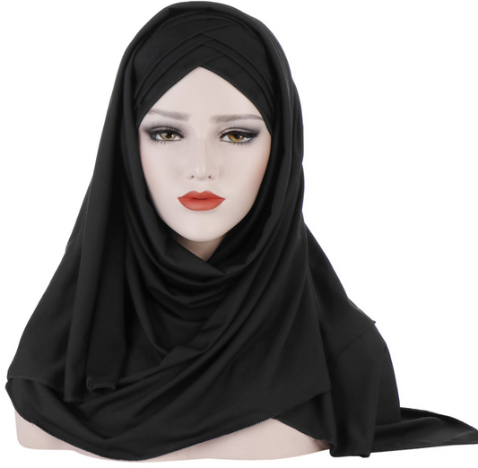 PREMIUM Baumwolle Hijab mit integriertem Bonnet / in 8 Farben erhältlich