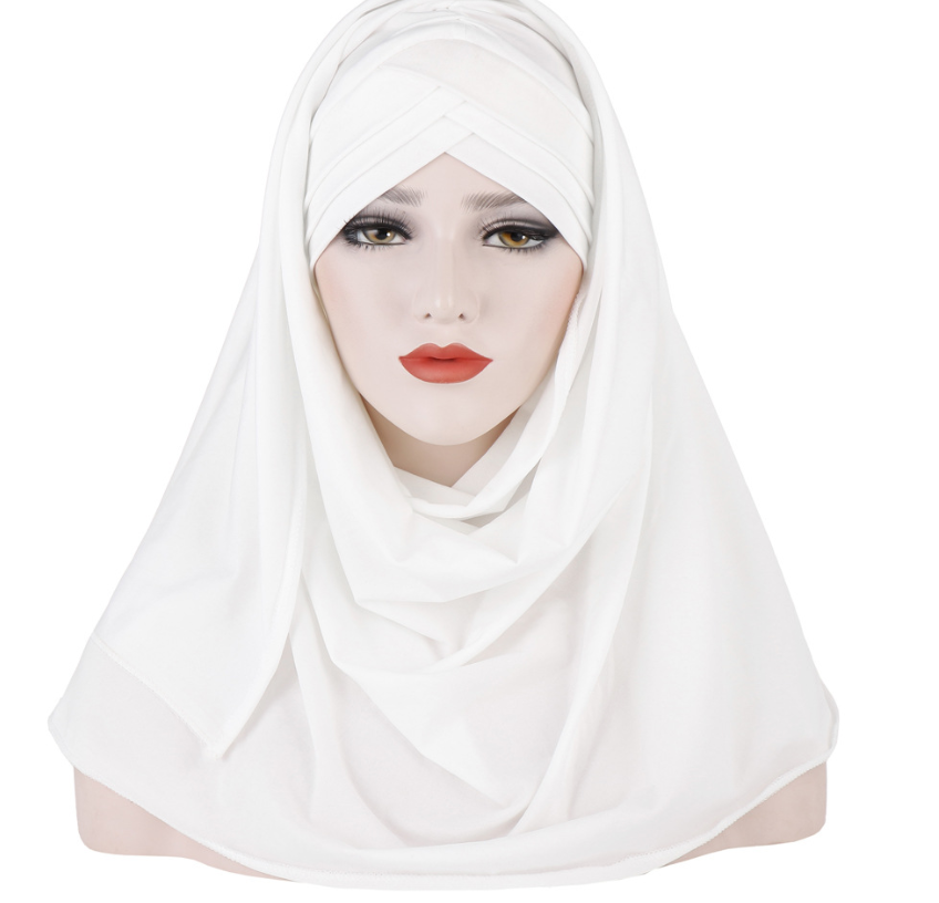 PREMIUM Baumwolle Hijab mit integriertem Bonnet / in 8 Farben erhältlich