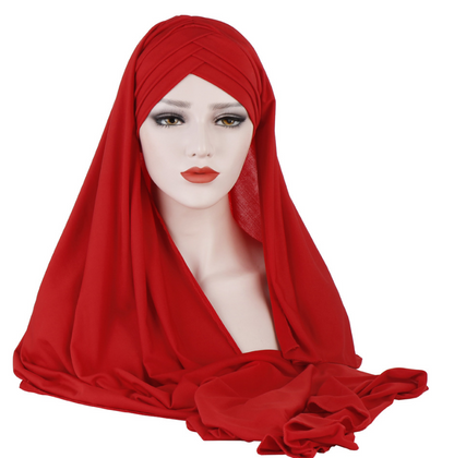 PREMIUM Baumwolle Hijab mit integriertem Bonnet / in 8 Farben erhältlich