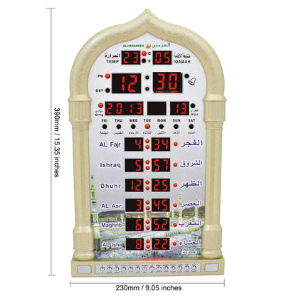 Muslimische Azan Alarm Wanduhr mit Fernbedienung