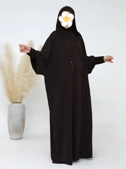 NEU Abaya mit Kapuze / In 10 Farben erhältlich