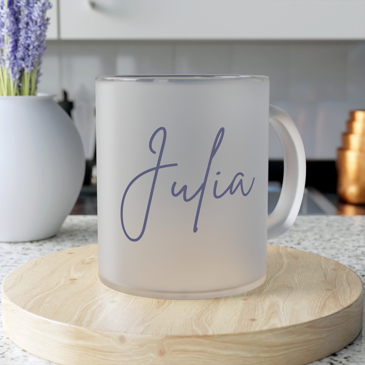 Personalisierte Tasse Name und Buchstabe / Milchglas, weiß, schwarz, mehrere Farben & Modelle verfügbar