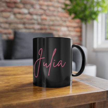 Personalisierte Tasse Name und Buchstabe / Milchglas, weiß, schwarz, mehrere Farben & Modelle verfügbar