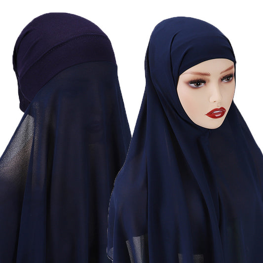 PREMIUM Chiffon Hijab mit integriertem Bonnet / in 9 Farben erhältlich